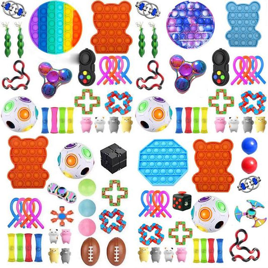 50pcs Fidget Sensory Toy Set Anti-Stress Relief For Kids and Adults
